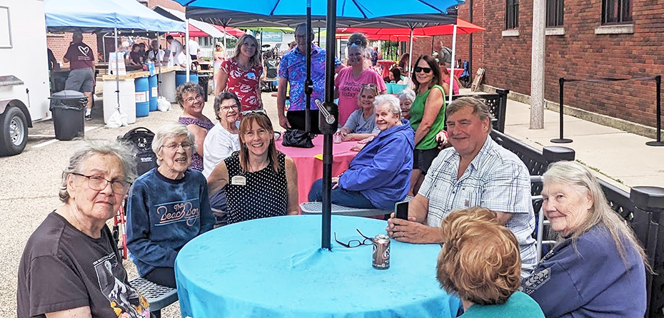 CrestRidge folks enjoy Towne Square 2025 event put on by the Dodgeville Chamber of Commerce.